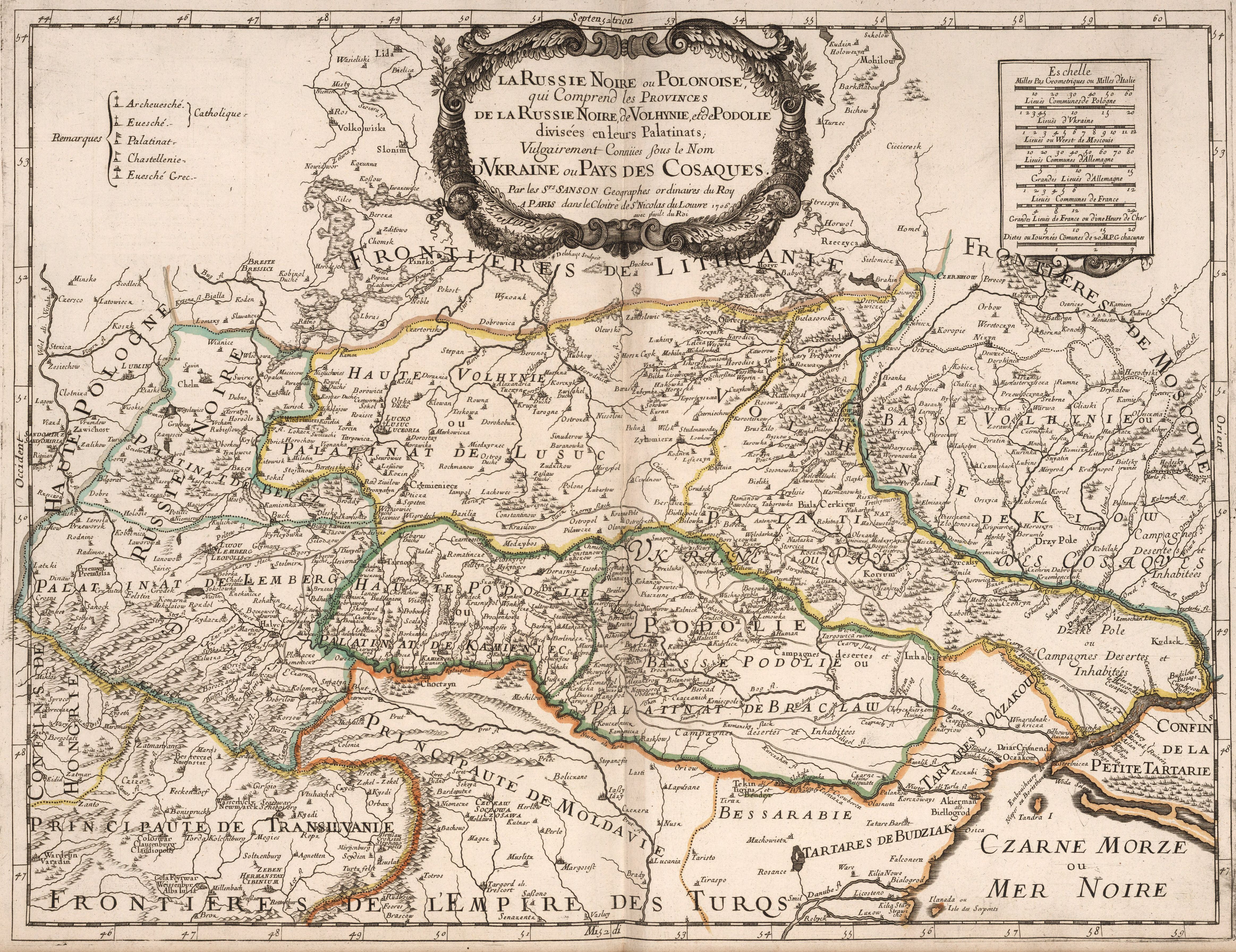 [1706] Russie Noire Vkraine pays des cosaques